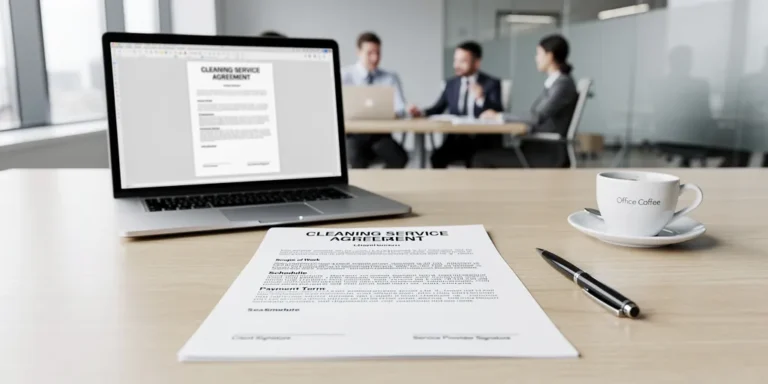 modèle de contrat de nettoyage word