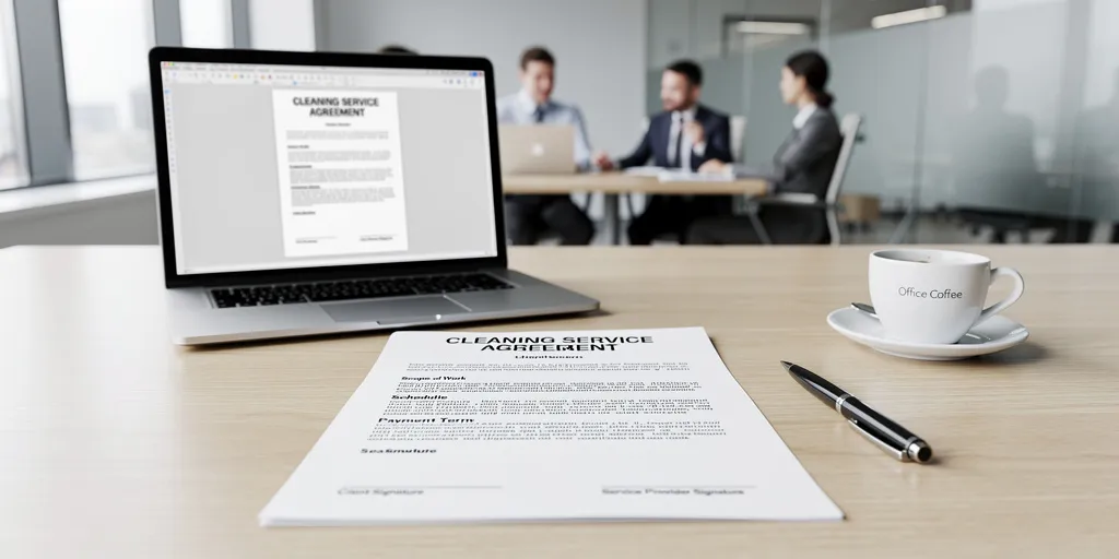 modèle de contrat de nettoyage word