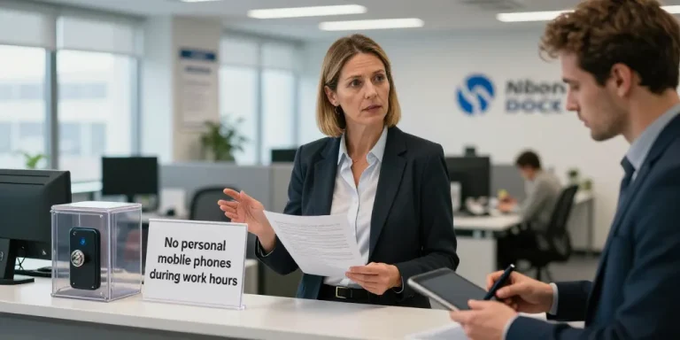 interdiction d'utiliser le téléphone portable au travail