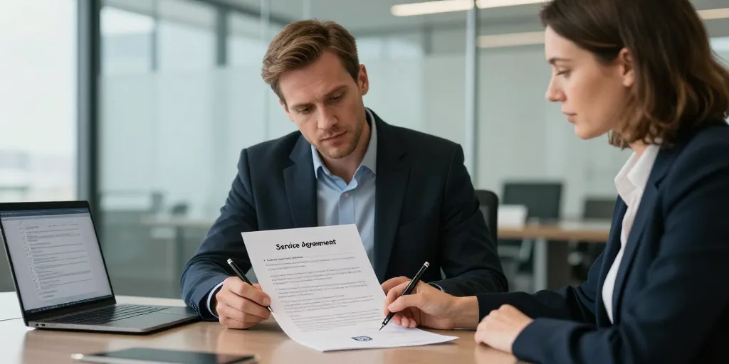 Modèle de contrat de prestation de services : les 7 clauses indispensables