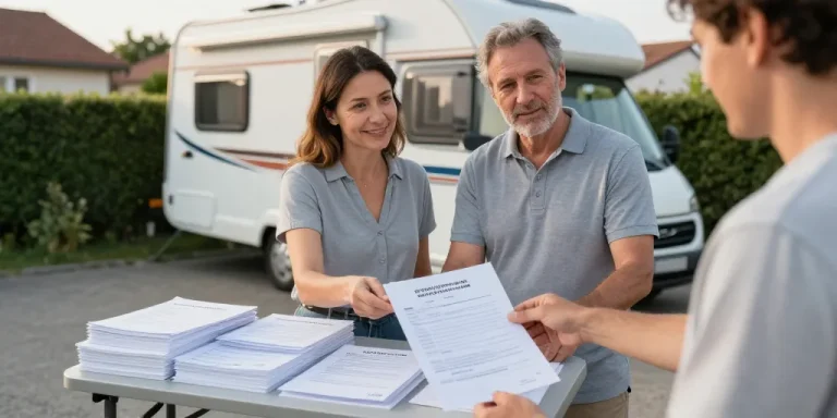 papier vente de caravane