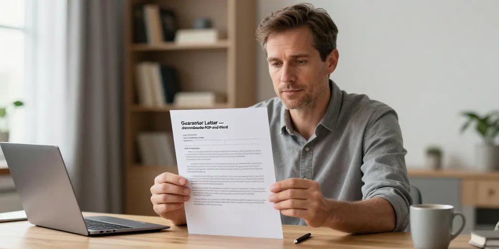 Lettre garant modele : le modèle à télécharger en PDF et Word