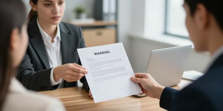 lettre avertissement travail